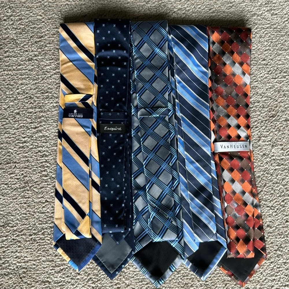 Men’s Mixed Tie Bundle - blues, yellow, and orange - Picture 3 of 3